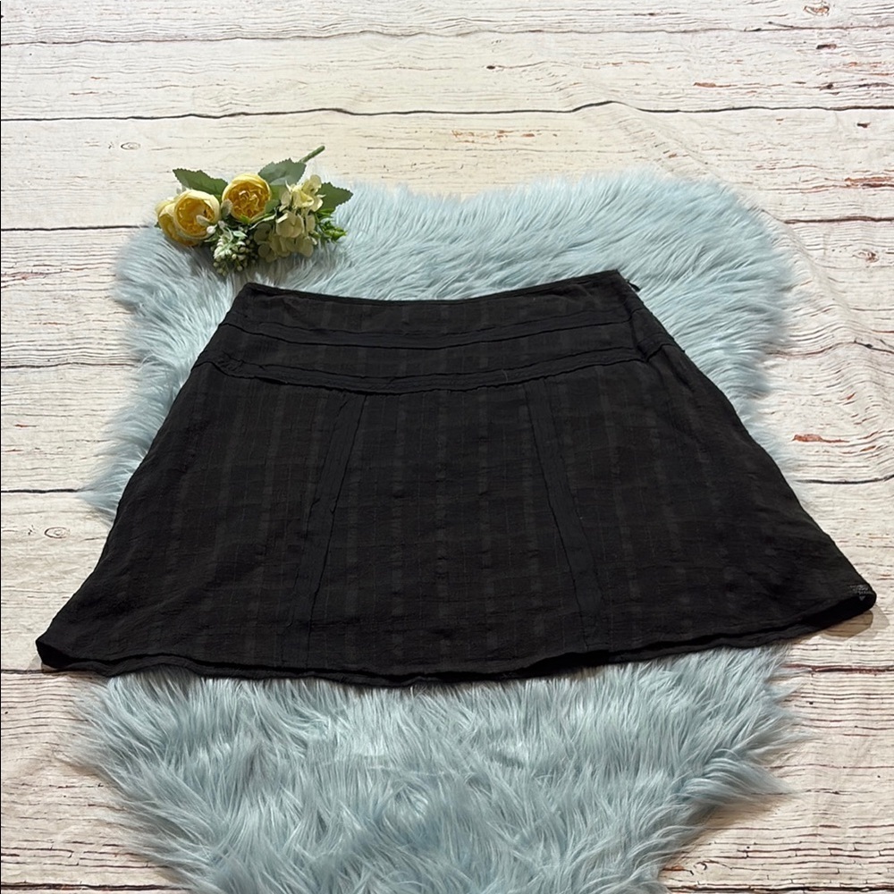 Prana Erin Black Striped Skirt sz 4